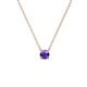 1 - Juliana 4.00 mm Round Iolite Solitaire Pendant Necklace 
