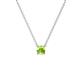 1 - Juliana 4.00 mm Round Peridot Solitaire Pendant Necklace 