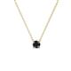 1 - Juliana 4.00 mm Round Black Diamond Solitaire Pendant Necklace 
