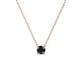 1 - Juliana 4.00 mm Round Black Diamond Solitaire Pendant Necklace 