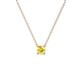 1 - Juliana 4.00 mm Round Yellow Sapphire Solitaire Pendant Necklace 