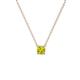 1 - Juliana 4.00 mm Round Yellow Diamond Solitaire Pendant Necklace 