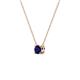 3 - Juliana 4.00 mm Round Blue Sapphire Solitaire Pendant Necklace 