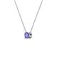3 - Juliana 4.00 mm Round Tanzanite Solitaire Pendant Necklace 