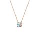 3 - Juliana 4.00 mm Round Aquamarine Solitaire Pendant Necklace 