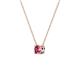 3 - Juliana 4.00 mm Round Pink Tourmaline Solitaire Pendant Necklace 