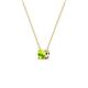 3 - Juliana 4.00 mm Round Peridot Solitaire Pendant Necklace 