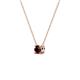 3 - Juliana 4.00 mm Round Red Garnet Solitaire Pendant Necklace 