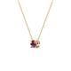 3 - Juliana 4.00 mm Round Rhodolite Garnet Solitaire Pendant Necklace 