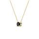 3 - Juliana 4.00 mm Round Black Diamond Solitaire Pendant Necklace 