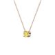 3 - Juliana 4.00 mm Round Yellow Sapphire Solitaire Pendant Necklace 