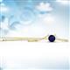 2 - Juliana 4.50 mm Round Blue Sapphire Solitaire Pendant Necklace 