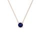 1 - Juliana 4.50 mm Round Blue Sapphire Solitaire Pendant Necklace 