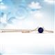 2 - Juliana 4.50 mm Round Blue Sapphire Solitaire Pendant Necklace 