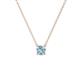 1 - Juliana 4.50 mm Round Aquamarine Solitaire Pendant Necklace 