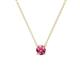 1 - Juliana 4.50 mm Round Pink Tourmaline Solitaire Pendant Necklace 