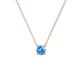 1 - Juliana 4.50 mm Round Blue Topaz Solitaire Pendant Necklace 