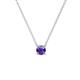 1 - Juliana 4.50 mm Round Iolite Solitaire Pendant Necklace 