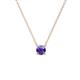 1 - Juliana 4.50 mm Round Iolite Solitaire Pendant Necklace 