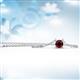 2 - Juliana 4.50 mm Round Red Garnet Solitaire Pendant Necklace 