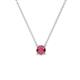1 - Juliana 4.50 mm Round Rhodolite Garnet Solitaire Pendant Necklace 