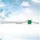 2 - Juliana 4.50 mm Round Emerald Solitaire Pendant Necklace 