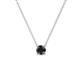 1 - Juliana 4.50 mm Round Black Diamond Solitaire Pendant Necklace 