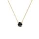 1 - Juliana 4.50 mm Round Black Diamond Solitaire Pendant Necklace 