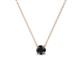 1 - Juliana 4.50 mm Round Black Diamond Solitaire Pendant Necklace 