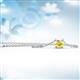 2 - Juliana 4.50 mm Round Yellow Sapphire Solitaire Pendant Necklace 