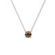 1 - Juliana 4.50 mm Round Smoky Quartz Solitaire Pendant Necklace 