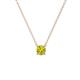 1 - Juliana 4.50 mm Round Yellow Diamond Solitaire Pendant Necklace 