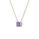 3 - Juliana 4.50 mm Round Tanzanite Solitaire Pendant Necklace 
