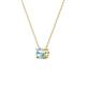 3 - Juliana 4.50 mm Round Aquamarine Solitaire Pendant Necklace 