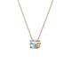 3 - Juliana 4.50 mm Round Aquamarine Solitaire Pendant Necklace 
