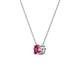 3 - Juliana 4.50 mm Round Pink Tourmaline Solitaire Pendant Necklace 