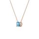 3 - Juliana 4.50 mm Round Blue Topaz Solitaire Pendant Necklace 