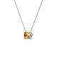 3 - Juliana 4.50 mm Round Citrine Solitaire Pendant Necklace 