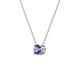 3 - Juliana 4.50 mm Round Iolite Solitaire Pendant Necklace 