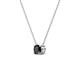 3 - Juliana 4.50 mm Round Black Diamond Solitaire Pendant Necklace 