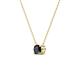3 - Juliana 4.50 mm Round Black Diamond Solitaire Pendant Necklace 