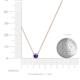 4 - Juliana 4.00 mm Round Iolite Solitaire Pendant Necklace 