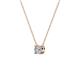 3 - Juliana 4.00 mm Round Lab Grown Diamond Solitaire Pendant Necklace 