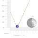 4 - Juliana 4.50 mm Round Tanzanite Solitaire Pendant Necklace 