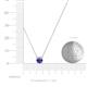4 - Juliana 4.50 mm Round Iolite Solitaire Pendant Necklace 