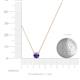 4 - Juliana 4.50 mm Round Iolite Solitaire Pendant Necklace 