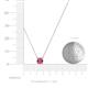 4 - Juliana 4.50 mm Round Rhodolite Garnet Solitaire Pendant Necklace 