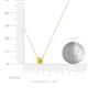 4 - Juliana 4.50 mm Round Yellow Sapphire Solitaire Pendant Necklace 