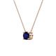 3 - Juliana 5.00 mm Round Blue Sapphire Solitaire Pendant Necklace 