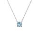1 - Juliana 5.00 mm Round Aquamarine Solitaire Pendant Necklace 